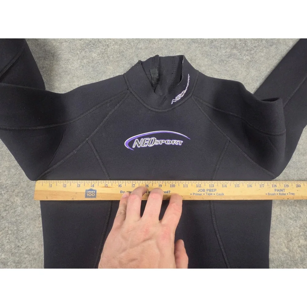 NeoSport 3/2mm Full Body Wetsuit Black Purple Size 12 Surfing Diving Snorkeling